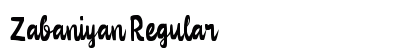 Zabaniyan Regular Font Preview