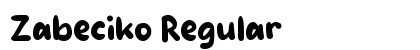 Zabeciko Regular Font Preview