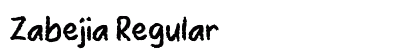 Zabejia Regular Font Preview