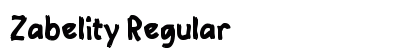 Zabelity Regular Font Preview