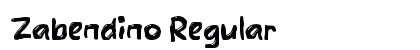 Zabendino Regular Font Preview