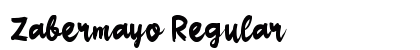 Zabermayo Regular Font Preview