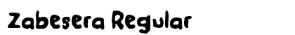 Zabesera Regular Font Preview