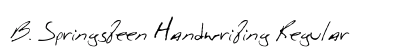 B. Springsteen Handwriting Regular font free download