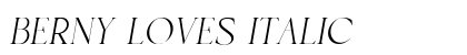 BERNY LOVES Italic preview