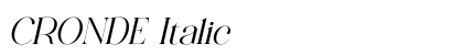 CRONDE Italic preview