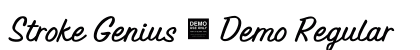 Stroke Genius - Demo Regular preview Stroke Genius - Demo Regular preview