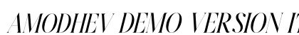 Amodhev DEMO VERSION Italic preview