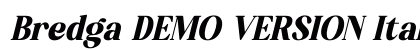 Bredga DEMO VERSION Italic preview