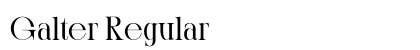 Galter Regular preview Galter Regular preview