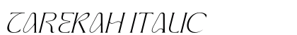 TAREKAH Italic preview