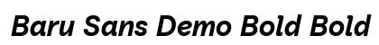 Baru Sans Demo Bold Bold Italic preview