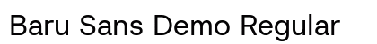 Baru Sans Demo Regular preview