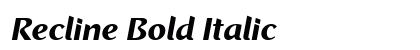 Recline Bold Italic preview Recline Bold Italic preview