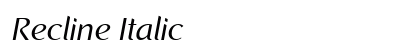Recline Italic Preview