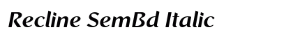 Recline SemBd Italic preview Recline SemBd Italic preview