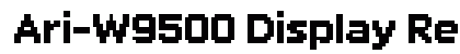 Ari-W9500 Display Regular Font Preview