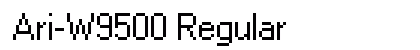Ari-W9500 Regular Font Preview