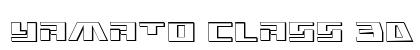 Yamato Class 3D Regular Font Preview