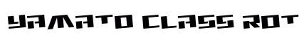 Yamato Class Rotated Regular Font Preview