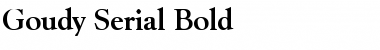 Goudy-Serial Bold Font
