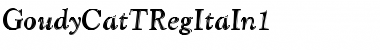 GoudyCatTRegItaIn1 Regular Font