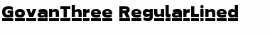 GovanThree-RegularLined Regular Font