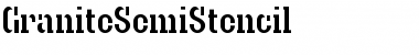 GraniteSemiStencil Regular Font