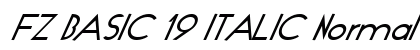 FZ BASIC 19 ITALIC Normal Font Preview