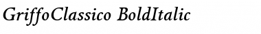 GriffoClassico BoldItalic Font