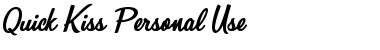 Quick Kiss Personal Use Font