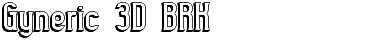 Gyneric 3D BRK Regular Font