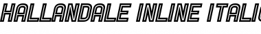 Hallandale Inline Italic JL Font