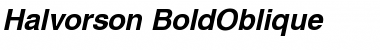 Halvorson-BoldOblique Regular Font