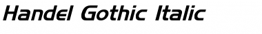 Handel Gothic Italic Font