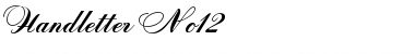 Handletter No12 Regular Font