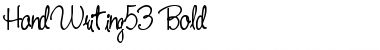 HandWriting53 Bold Font