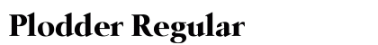 Plodder Regular font free download