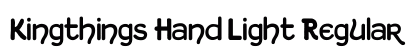 Kingthings Hand Light Regular Font Preview
