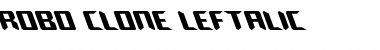 Robo-Clone Leftalic Italic Font