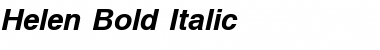 Helen Bold Italic Font
