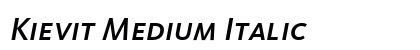 Kievit Medium Italic Preview