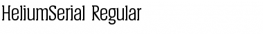 HeliumSerial Regular Font
