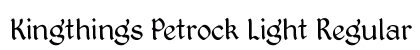 Kingthings Petrock Light Regular font free download