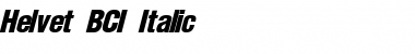 Helvet BCI Italic Font