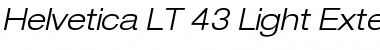 HelveticaNeue LT 43 LightExObl Regular Font