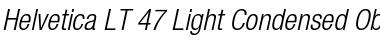 HelveticaNeue LT 47 LightCn Font