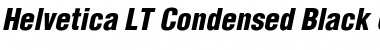 Helvetica LT CondensedBlack Italic