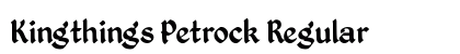 Kingthings Petrock Regular font free download
