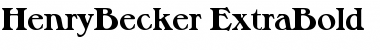 HenryBecker-ExtraBold Font